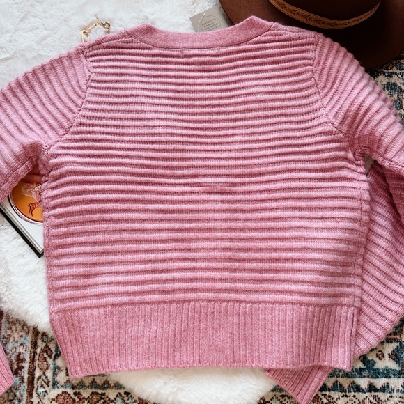 Happily Grey Pink Knitted Sweater Cardigan - Picture 8 of 10